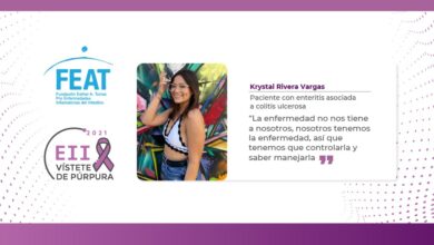 Krystal, única paciente con enteritis asociada a colitis ulcerosa en Puerto Rico