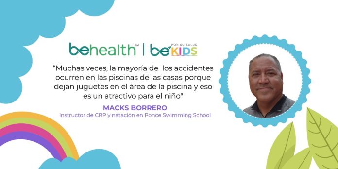 Macks Borrero, instructor de CRP y natación en Ponce Swimming School e