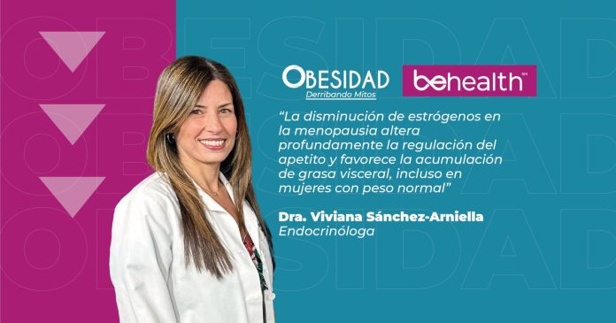La menopausia y la obesidad suelen estar relacionados y uno de los cambios más evidentes en este periodo es el aumento de peso, especialmente en la zona abdominal.