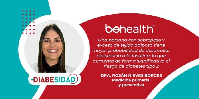 Una persona con sobrepeso y exceso de tejido adiposo tiene mayor probabilidad de desarrollar resistencia a la insulina, lo que aumenta de forma significativa el riesgo de padecer diabetes tipo 2