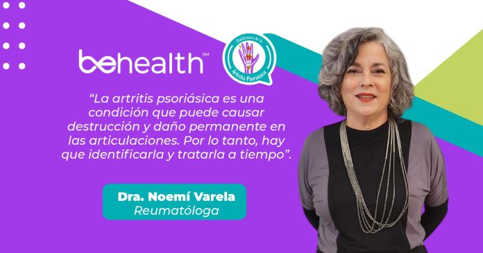 La artritis psoriásica es una condición inflamatoria progresiva de las articulaciones y los lugares donde los tendones se unen a los huesos.