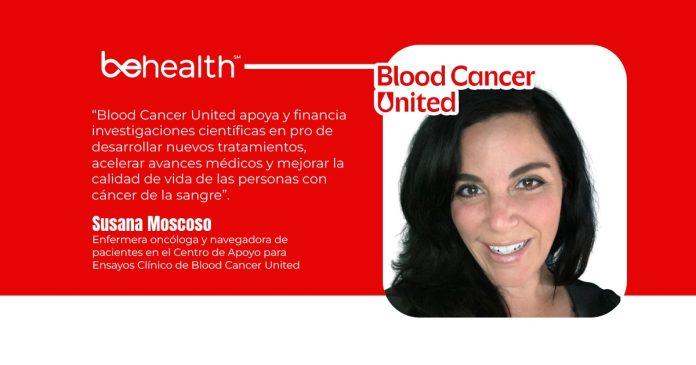 En entrevista Susana Moscoso, enfermera oncóloga y navegadora de pacientes en el Centro de Apoyo para Ensayo Clínicos de Blood Cancer United.