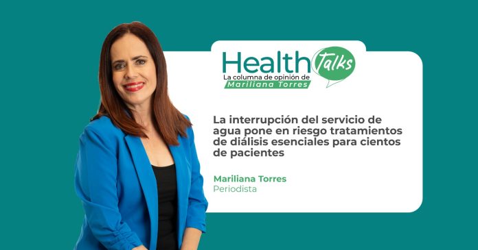 Crisis de suministro de agua pone en riesgo tratamientos de diálisis