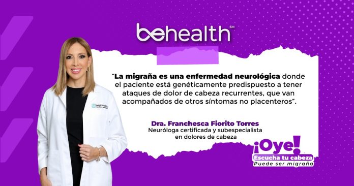 La Dra. Franchesca Fiorito Torres, explicó las características principales de la migraña, como señales, síntomas y tratamientos.
