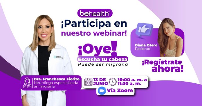 Webinar gratuito sobre migraña - COn la dra. Franschesca Fiorito y la influencer Diana Otero