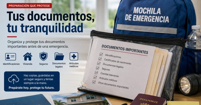 Mochila de emergencia: los documentos que podrían hacer la diferencia después de un desastre natural