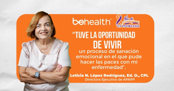 Imaginen a una niña de aproximadamente 12 años que, de un día para otro, su cabeza se llena de lesiones resecas (psoriasis).