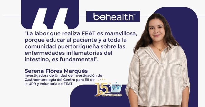 Serena Flórez Marqués compartió la manera en que FEAT ha impulsado la investigación sobre las EII en jóvenes de Puerto Rico.